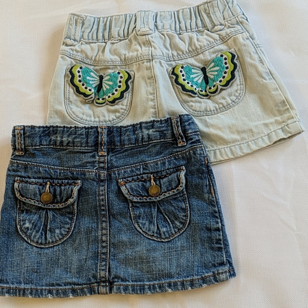 Gap Gymboree Jean skirts bundle girl 2T